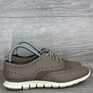 Cole Haan Zerogrand OS Taupe Women’s Sz 8.5B Perf Oxford Low Top Lace Up Sneaker